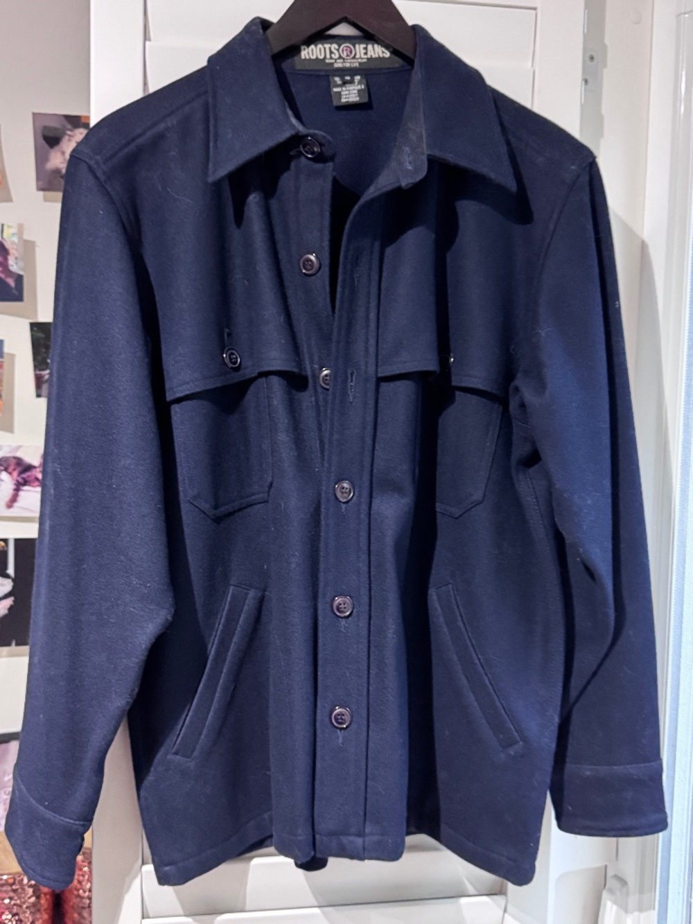 ✦ ✨⭐ Vintage ROOTS JEANS | Sophisticated Navy Structured Jacket | Size 10 ✨⭐